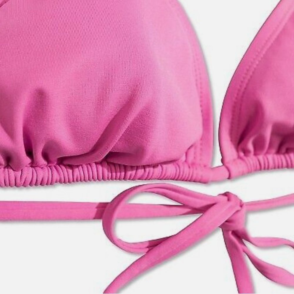 LIBERTY & JUSTICE TRIANGLE BIKINI TOP - XS - PINK - BEACH, POOL, SWIM - NWT